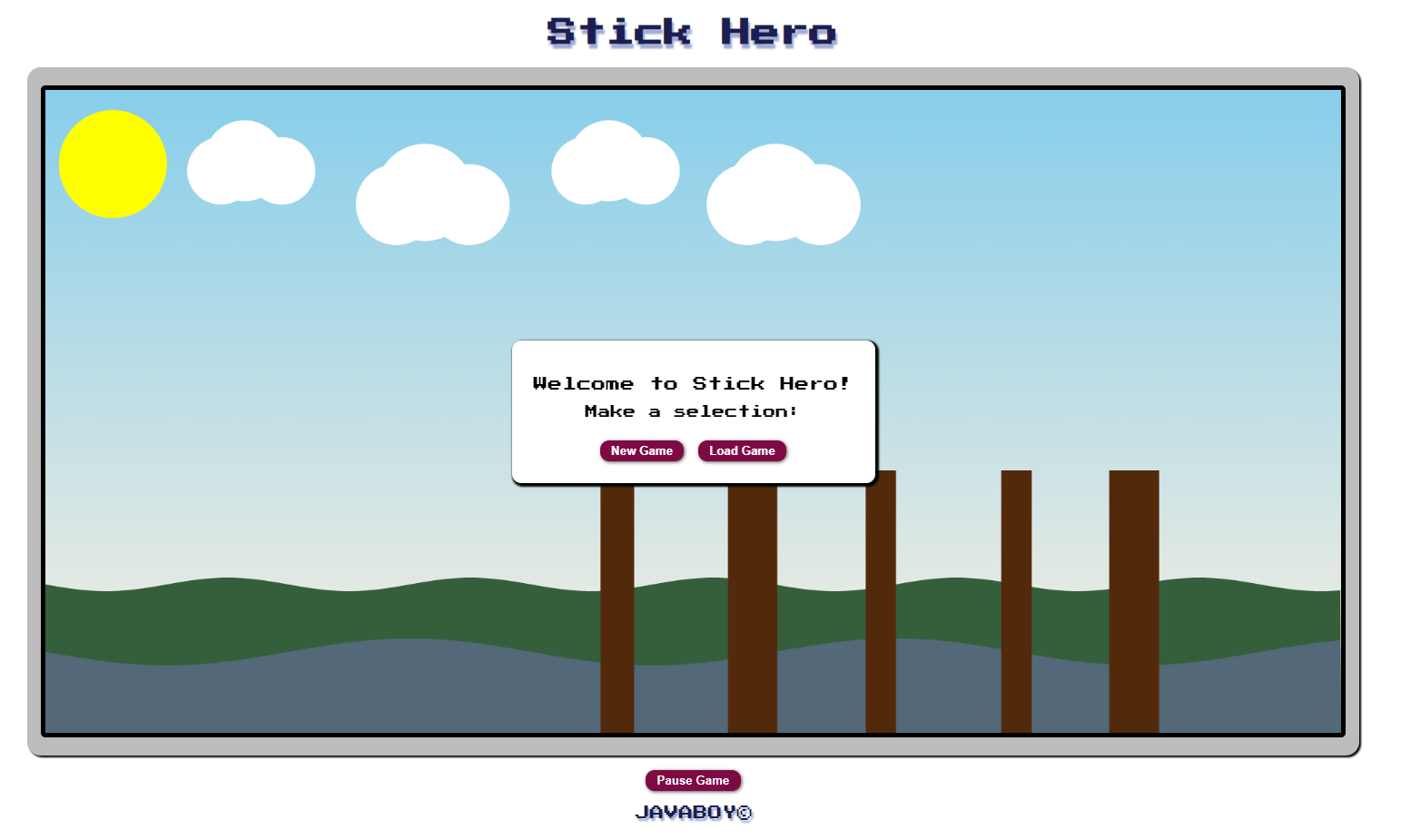 Canvas API Stick Game